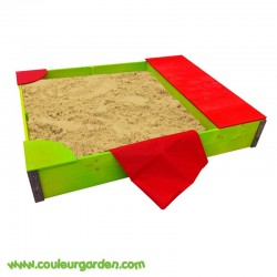 Bac à sable en bois en forme de bateau - Couleur Garden