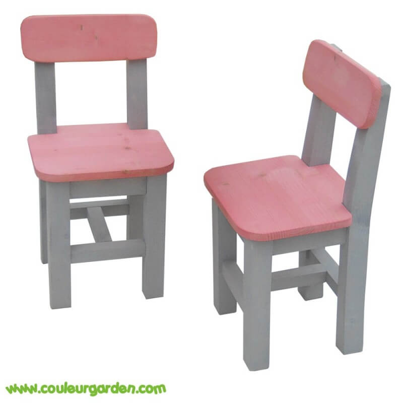 Chaises pour enfant en bois design et colorées - Couleur Garden