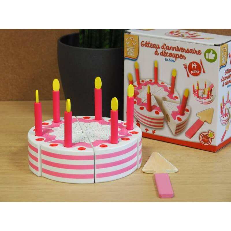 Gâteau d'anniversaire en bois - Enfants