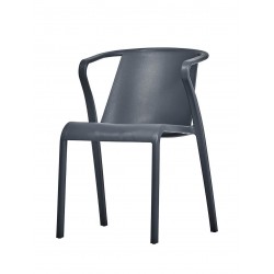 Chaise empilable d'extérieur en polypropylène Air coloris gris